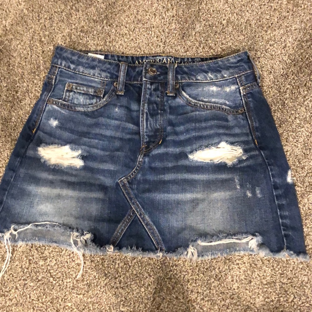 American eagle jean skirt
